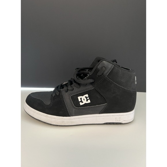 DC‎ Manteca 4 Hi Skateboarding Shoes Black Gray Mens Size 6 Suede Leather Sneaks - Picture 1 of 5